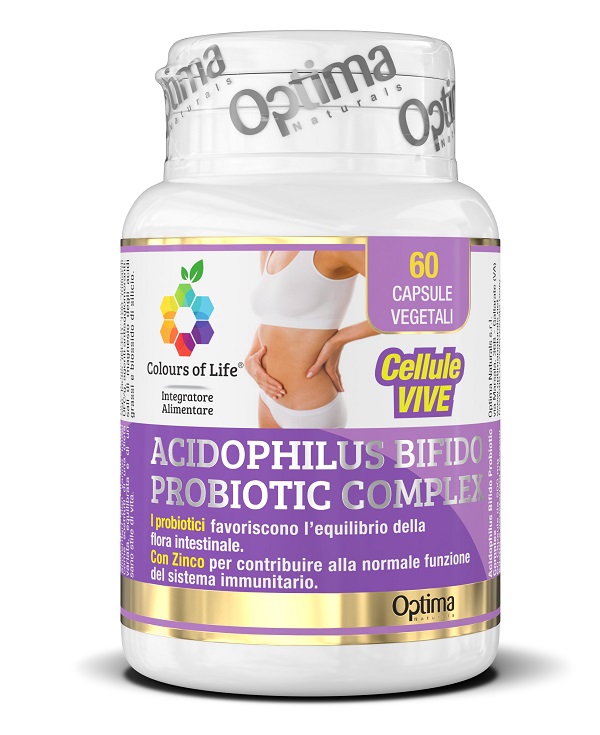 COLOURS OF LIFE ACIDOPHILUS BIFIDO COMPLEX 60 CAPSULE VEGETALI 500 MG - Farmacia De Pasquale