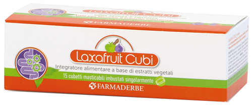 LAXAFRUIT 15 CUBETTI MASTICABILI 150 G - Farmacia De Pasquale