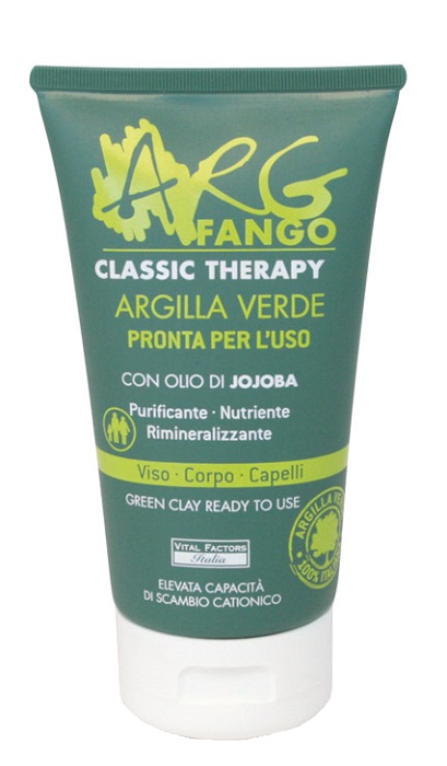 ARGFANGO CLASSIC THERAPY ARGILLA VERDE PRONTA PER L'USO PER VISO CORPO E CAPELLI 150 ML - Farmacia De Pasquale