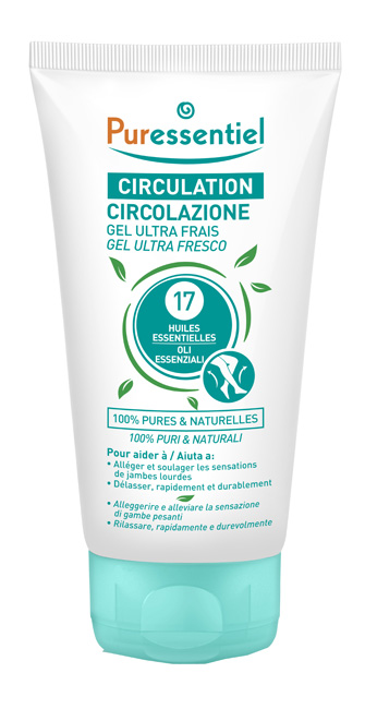 PURESSENTIEL GEL ULTRA FRESCO CIRCOLAZIONE 17 OLI ESSENZIALI 125 ML - Farmacia De Pasquale