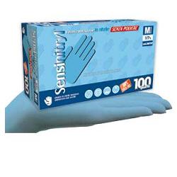 GUANTO MEDICALE DA ESAME SENSINITRYL SENZA POLVERE IN NITRILE MISURA 8-8,5 LARGE 100 PEZZI - Farmacia De Pasquale