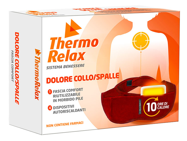 THERMORELAX FASCIA DOLORE COLLO SPALLE FASCIA+4 DISPOSITIVI AUTORISCALDANTI - Farmacia De Pasquale