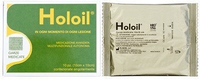 HOLOIL MEDICAZIONE GARZA 10X10CM 10 PEZZI - Farmacia De Pasquale