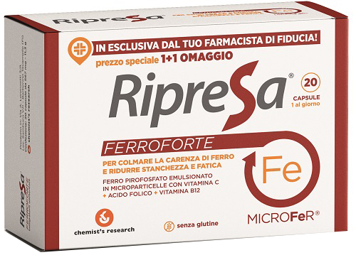 RIPRESA FERROFORTE 20 CAPSULE - Farmacia De Pasquale