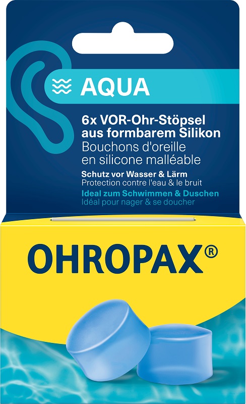 OHROPAX SILICON AQUA TAPPI AURICOLARI 6 PEZZI - Farmacia De Pasquale