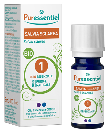 PURESSENTIEL SALVIA SCLAREA OLIO ESSENZIALE BIO 10 ML - Farmacia De Pasquale
