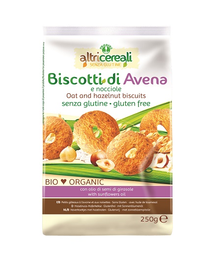 ALTRICEREALI BISCOTTI ALL'AVENA/NOCCIOLE BIO 250 G - Farmacia De Pasquale