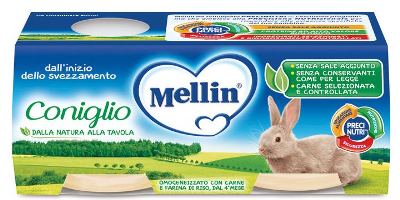 MELLIN OMOGENEIZZATO CONIGLIO 2X120 G - Farmacia De Pasquale