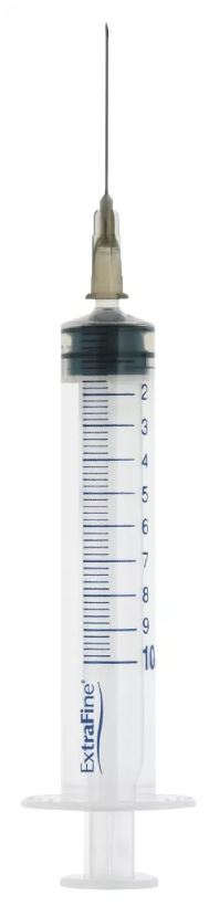 SIRINGA EXTRAFINE IPODERMICA 10 ML AGO 12 GAUGE 22 - Farmacia De Pasquale