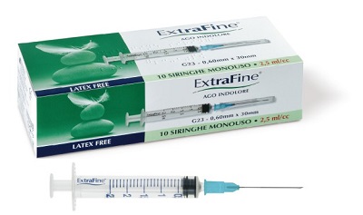 SIRINGA IPODERMICA EXTRAFINE 2,5 CC G23 0,60X30 10 PEZZI - Farmacia De Pasquale