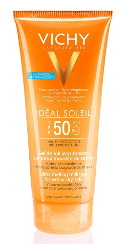 IDEAL SOLEIL GEL WET CORPO SPF50 200 ML - Farmacia De Pasquale