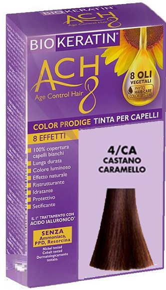 BIOKERATIN ACH8 COLOR PRODIGE 4/CA CASTANO CARAMELLO - Farmacia De Pasquale