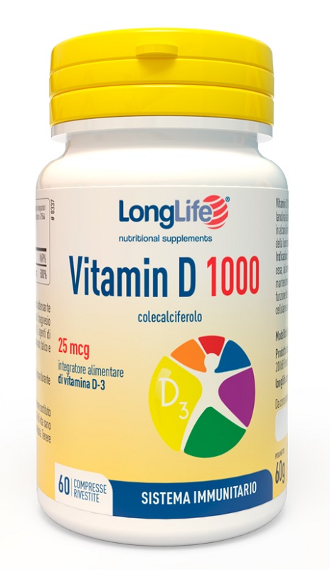 LONGLIFE VITAMIN D 1000UI 60 COMPRESSE RIVESTITE - Farmacia De Pasquale