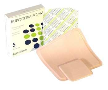 MEDICAZIONE IN POLIURETANO EURODERM FOAM MISURA 10X10CM 5 PEZZI - Farmacia De Pasquale