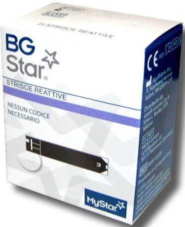 STRISCE REATTIVE MISURAZIONE GLICEMIA BGSTAR MYSTAR 25 PEZZI - Farmacia De Pasquale