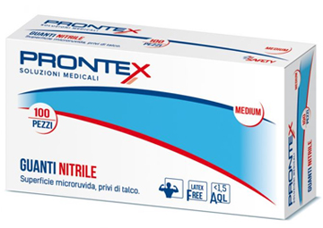PRONTEX GUANTO IN NITRILE SENZA POLVERE M 7/8 100 PEZZI - Farmacia De Pasquale
