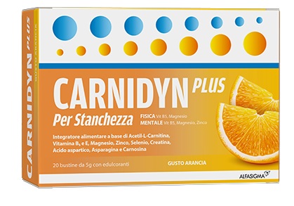 CARNIDYN PLUS 20 BUSTINE DA 5 G GUSTO ARANCIA - Farmacia De Pasquale