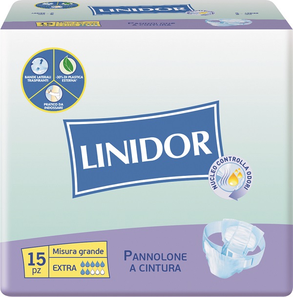 PANNOLONE LINIDOR A CINTURA EXTRA MISURA GRANDE 15 PEZZI - Farmacia De Pasquale