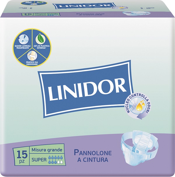 PANNOLONE LINIDOR PERFECT CARE SUPER A CINTURA MG 15 PEZZI - Farmacia De Pasquale