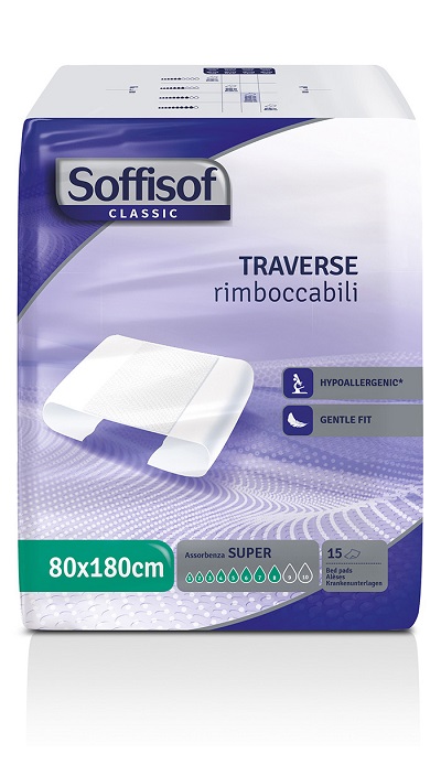 TRAVERSA PER INCONTINENZA SOFFISOF CLASSIC 80X180 15 PEZZI - Farmacia De Pasquale