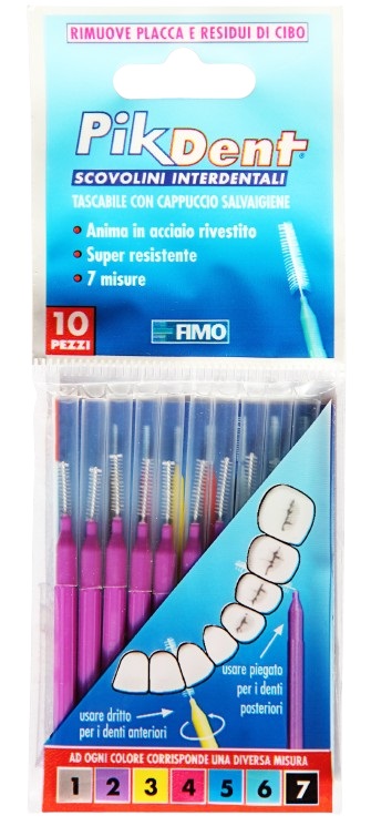 PIKDENT STUZZICOLINO 2 VIOLA 10 PEZZI - Farmacia De Pasquale