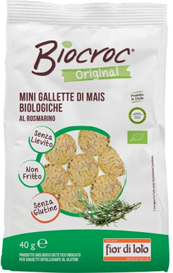 BIOCROC MINI GALLETTE DI MAIS ROSMARINO BIO 40 G - Farmacia De Pasquale