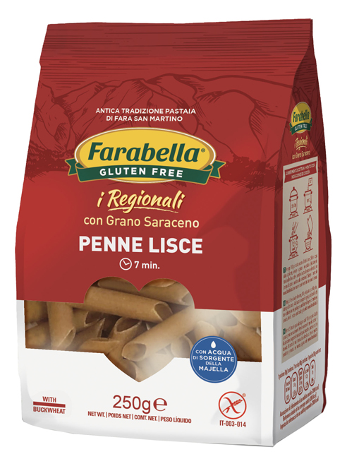 FARABELLA PENNE LISCE GRANO SARACENO 250 G - Farmacia De Pasquale