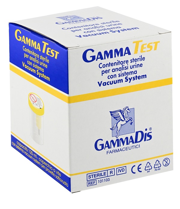 CONTENITORE STERILE PER URINA SOTTOVUOTO 120 ML GAMMADIS - Farmacia De Pasquale