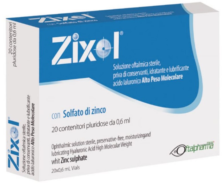 GOCCE OCULARI ZIXOL 20 FLACONCINI 0,6 ML - Farmacia De Pasquale