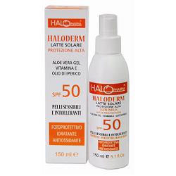 HALODERM LATTE SOLARE SPF50 PROTEZIONE ALTA 150 ML - Farmacia De Pasquale