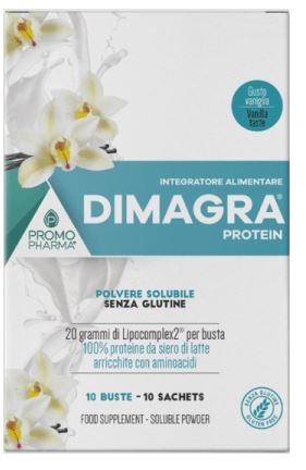 DIMAGRA PROTEIN POLVERE SOLUBILE GUSTO VANIGLIA 10 BUSTINE - Farmacia De Pasquale