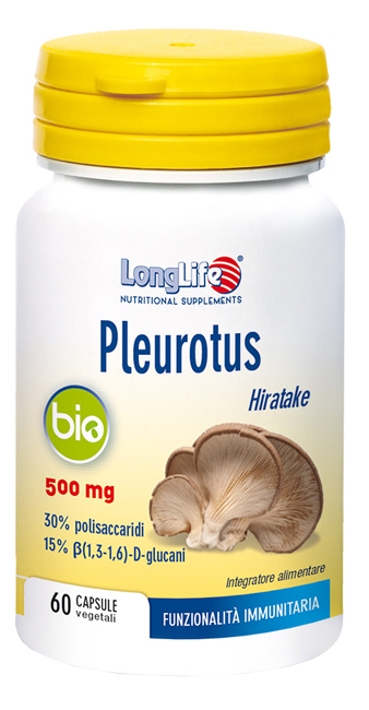 LONGLIFE PLEUROTUS BIO 60 CAPSULE VEGETALI - Farmacia De Pasquale