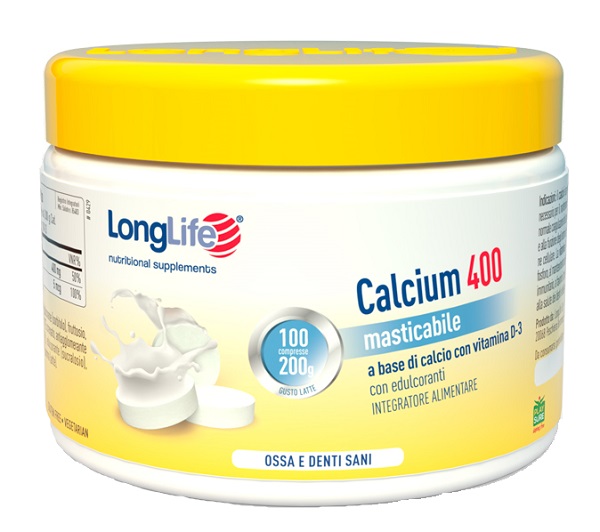 LONGLIFE CALCIUM 400 LATTE 100 COMPRESSE - Farmacia De Pasquale