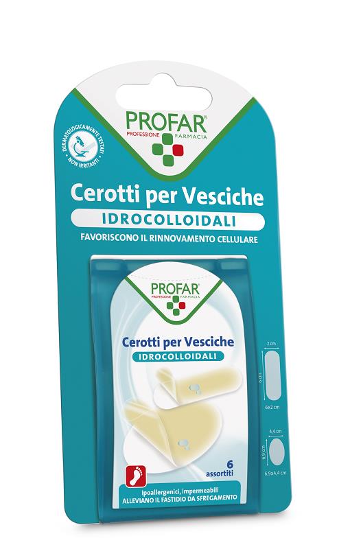 CEROTTO VESCICHE IDROCOLLOIDALE PROFAR ASSORTITI 6 PEZZI - Farmacia De Pasquale