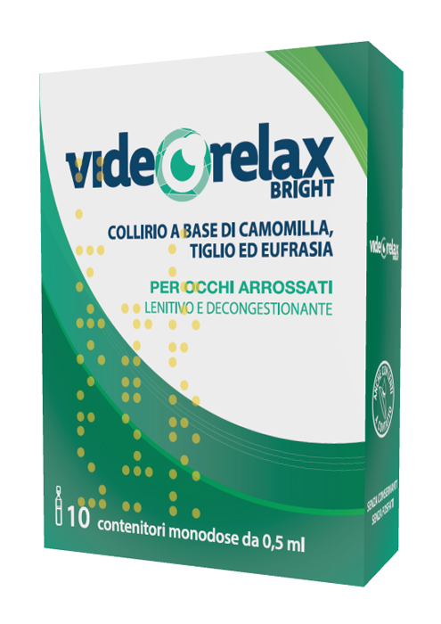 COLLIRIO LENITIVO DECONGESTIONANTE VIDEORELAX BRIGHT MONODOSE 0,5 ML 10 PEZZI - Farmacia De Pasquale