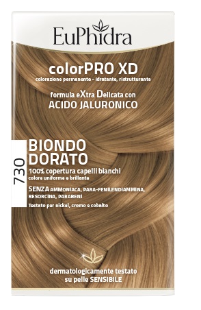 EUPHIDRA COLORPRO XD 730 BIONDO DORATO GEL COLORANTE CAPELLI IN FLACONE + ATTIVANTE + BALSAMO + GUANTI - Farmacia De Pasquale