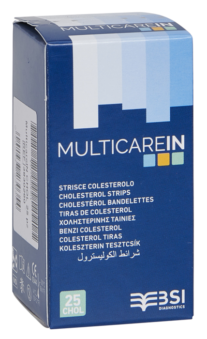 STRISCE MISURAZIONE GLICEMIA MULTICARE IN GLUCOSIO ELETTRODO 50 PEZZI - Farmacia De Pasquale