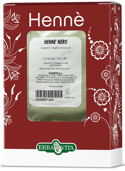 HENNE COLORANTE CAPELLI NERO 100 G - Farmacia De Pasquale