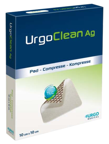 MEDICAZIONE TNT ASSORBENTE GELIFICANTE URGOCLEAN AG/SILVER 10X10CM 5 PEZZI - Farmacia De Pasquale