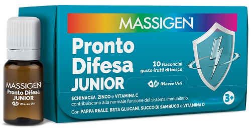 MASSIGEN PRONTO DIFESA JUNIOR 10 FLACONCINI DA 10 ML - Farmacia De Pasquale