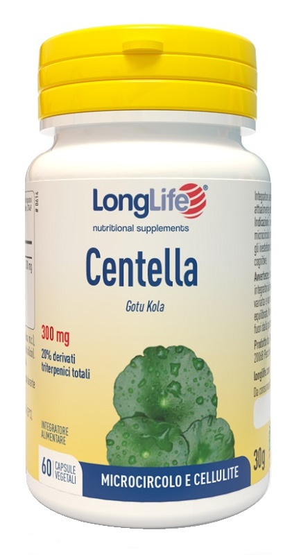 LONGLIFE CENTELLA 20% 60 CAPSULE VEGETALI SENZA GLUTINE - Farmacia De Pasquale