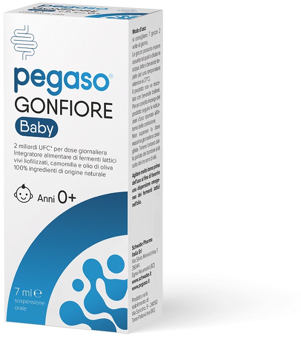 PEGASO GONFIORE BABY 1 FLACONCINO 7 ML SENZA ZUCCHERO SENZA GLUTINE NATURALMENTE PRIVO DI LATTOSIO - Farmacia De Pasquale