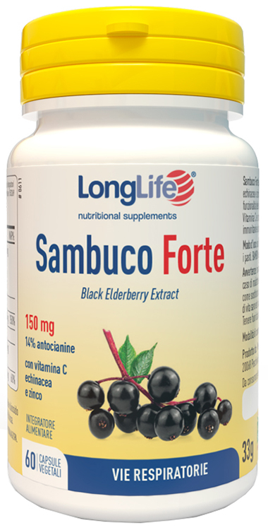 LONGLIFE SAMBUCO FORTE 60 CAPSULE VEGETALI - Farmacia De Pasquale
