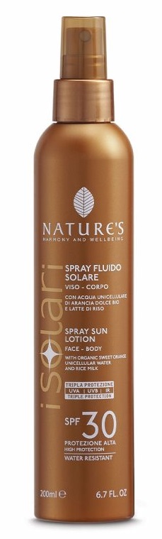NATURE'S I SOLARI SPRAY FLUIDO SPF30 200 ML - Farmacia De Pasquale
