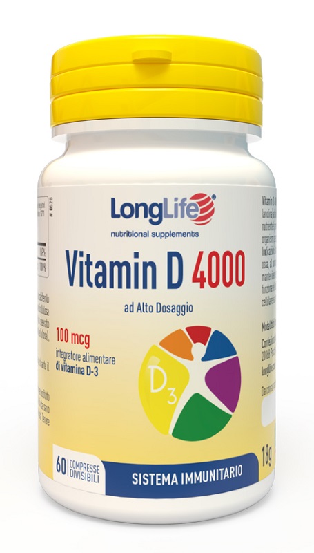 LONGLIFE VITAMIN D 4000UI 60 COMPRESSE DIVISIBILI - Farmacia De Pasquale