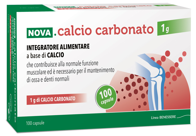 NOVA CALCIO CARBONATO 1 G 100 CAPSULE - Farmacia De Pasquale