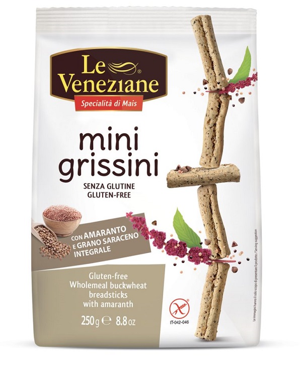 LE VENEZIANE MINIGRISSINI GRANO SARACENO INTEGRALE CON AMARANTO 250 G - Farmacia De Pasquale