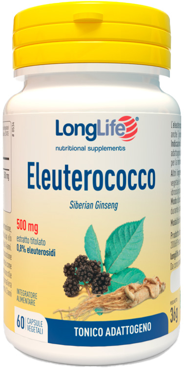 LONGLIFE ELEUTEROCOCCO 0,8% 60 CAPSULE 500MG - Farmacia De Pasquale
