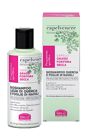 CAPELVENERE BIOSHAMPOO AI LEGNI DI QUERCIA E FOGLIE DI NAOULI 200 ML - Farmacia De Pasquale