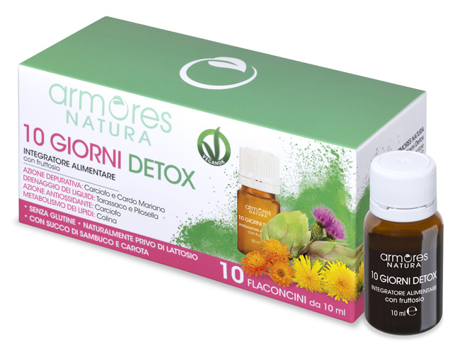ARMORES NATURA 10 GIORNI DETOX 10 FLACONCINI DA 10 ML - Farmacia De Pasquale